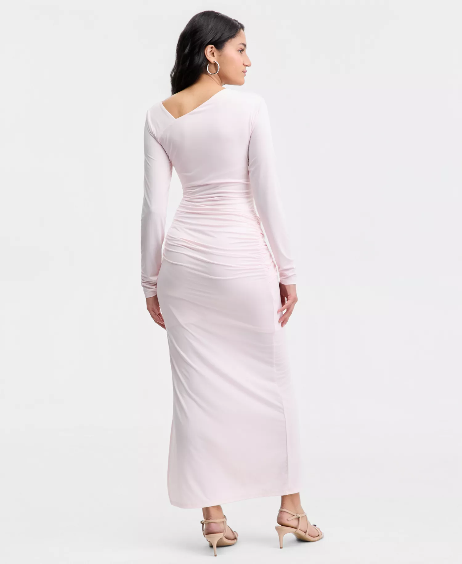 Women's Draped Maxi Dress, Macy's Exclusive - Baby Pink - L