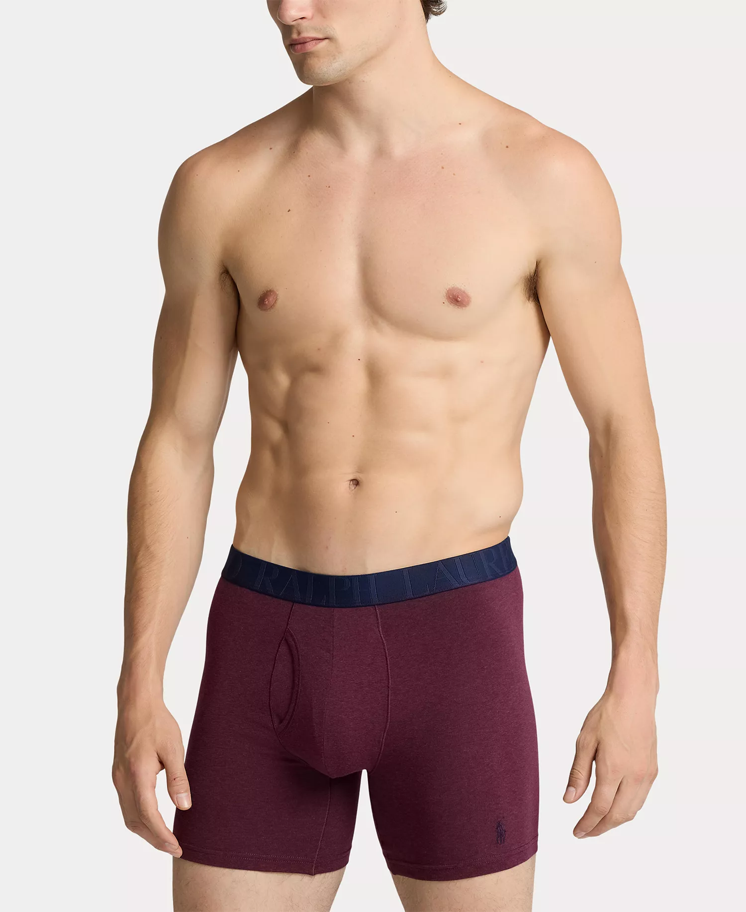Men's Classic Stretch Boxer Briefs, 3-Pack - Aged Wine Heather/Polo Active Argyle/Winter Navy Heather - L