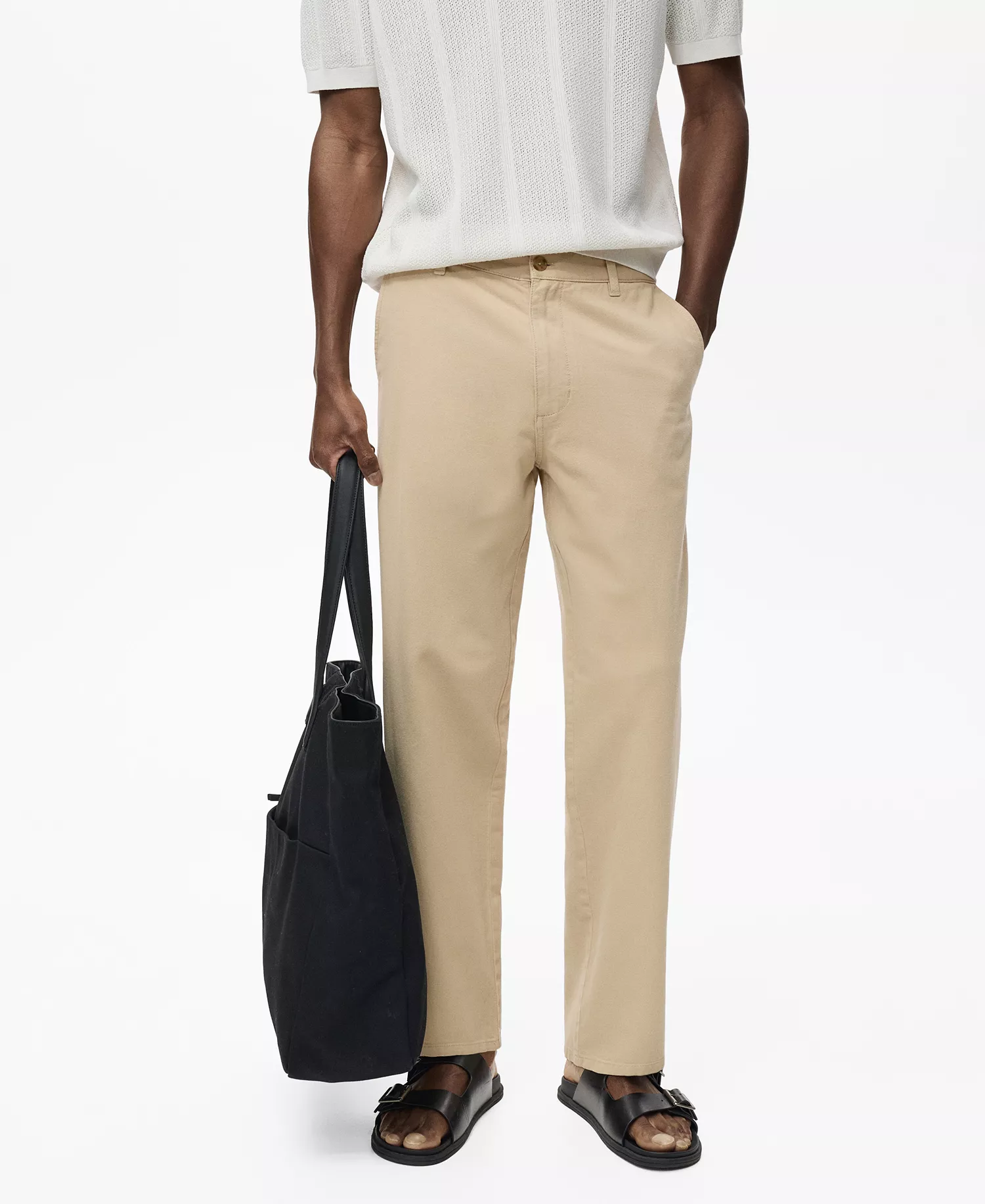 Men's Cotton-Linen Blend Regular-Fit Jeans - Beige - 30 (EU 38)