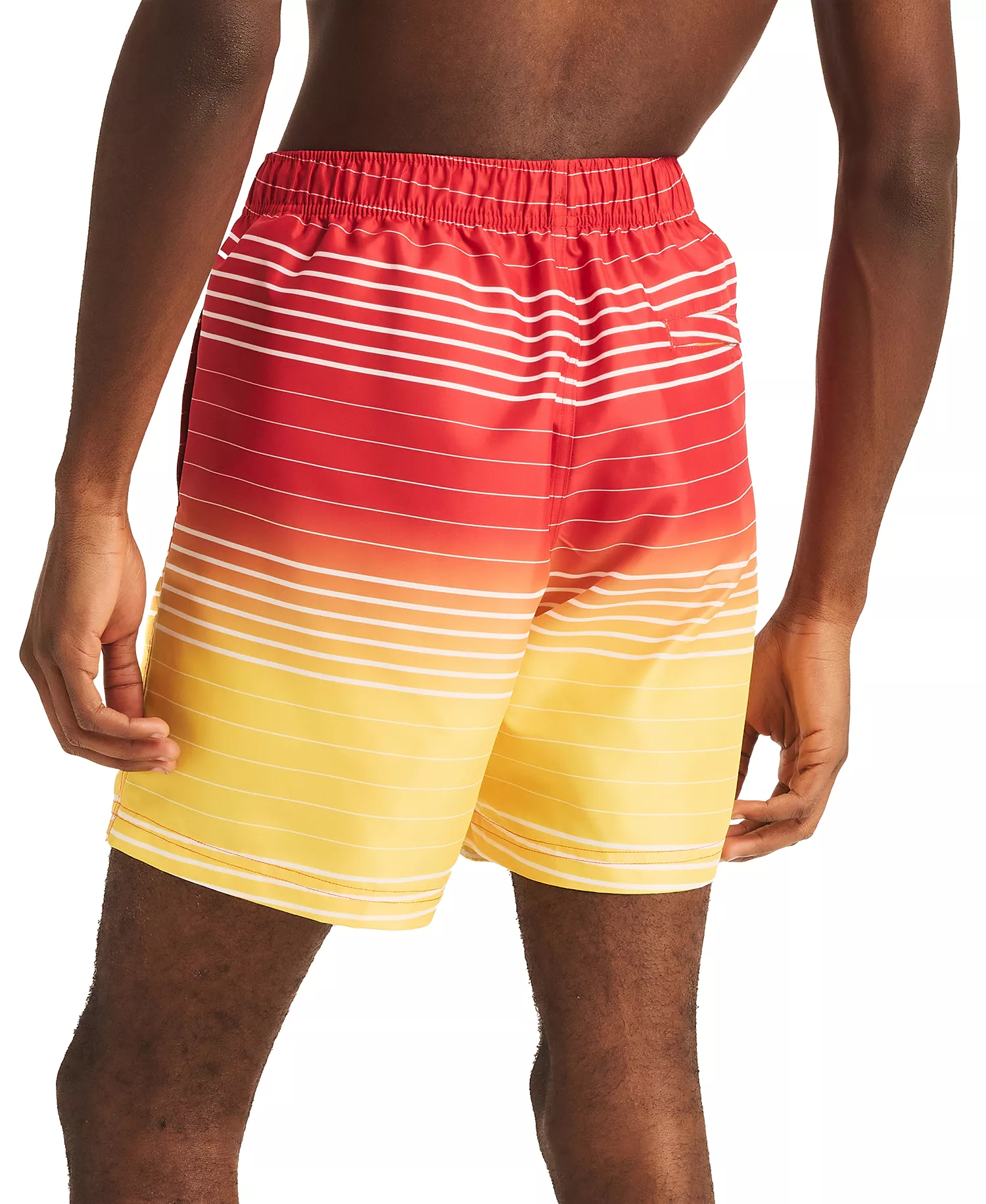 Men's Ombre Stripe Full Elastic 6" Swim Trunks - Formula One - 2XL