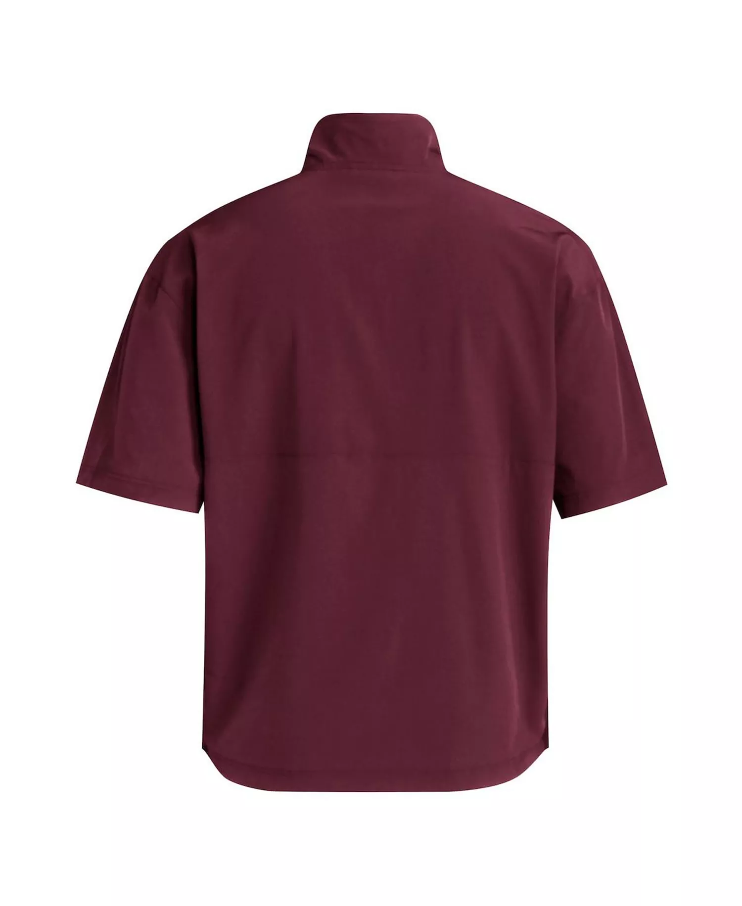 Men's Maroon Arizona State Sun Devils Woven Quarter-Zip Short Sleeve Pullover Hoodie - Maroon - L