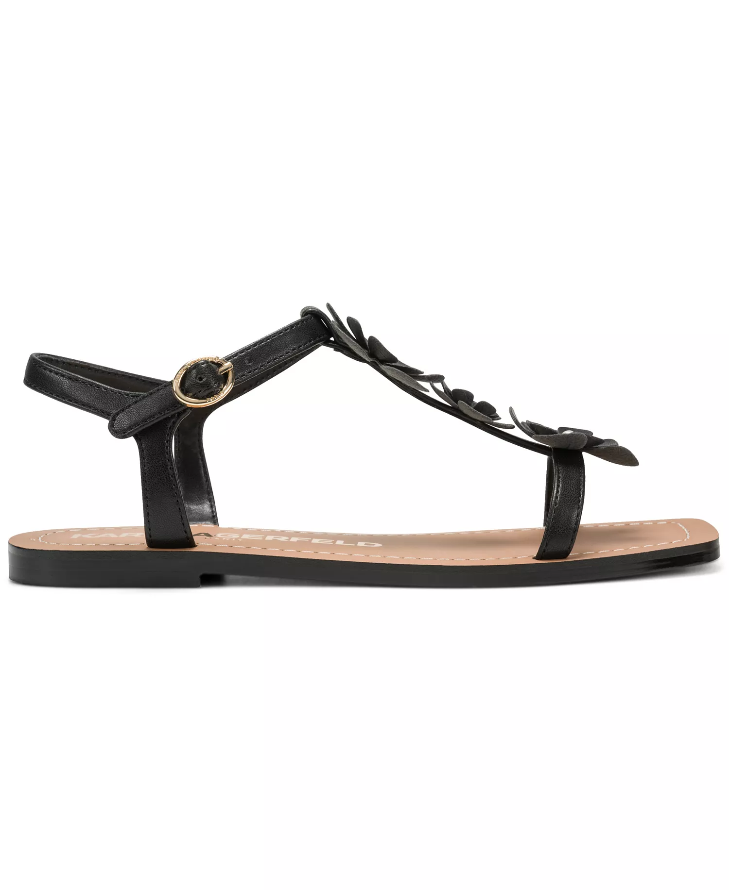 Women's Margate Square Toe Flat Sandals - Black - 10M