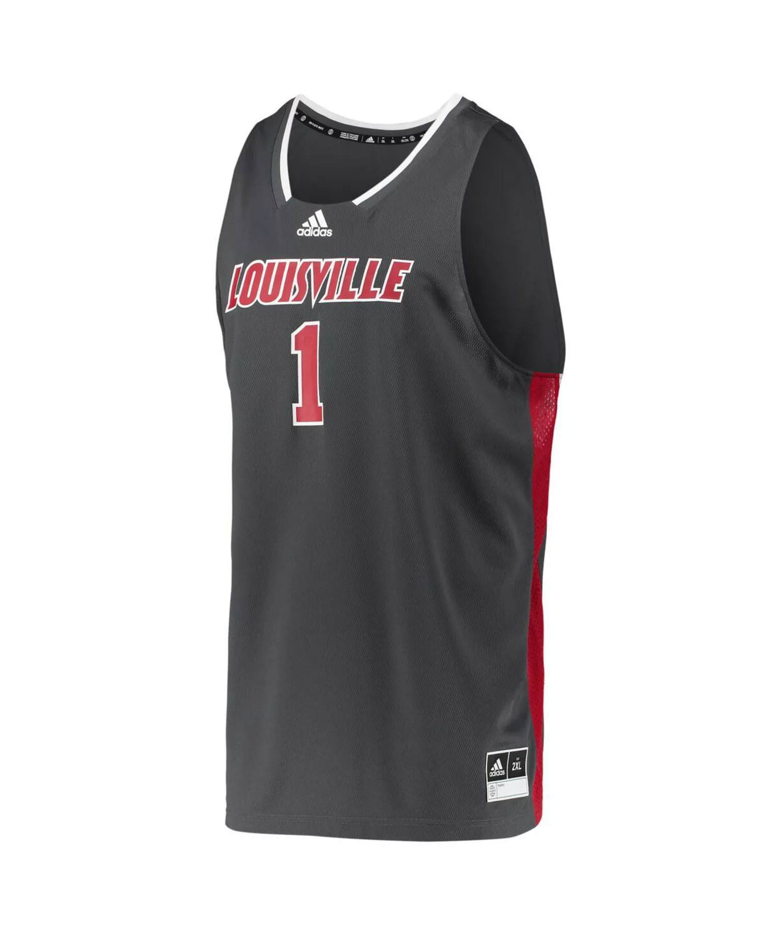 Men's #1 Louisville Cardinals Reverse Retro Jersey - Black - L