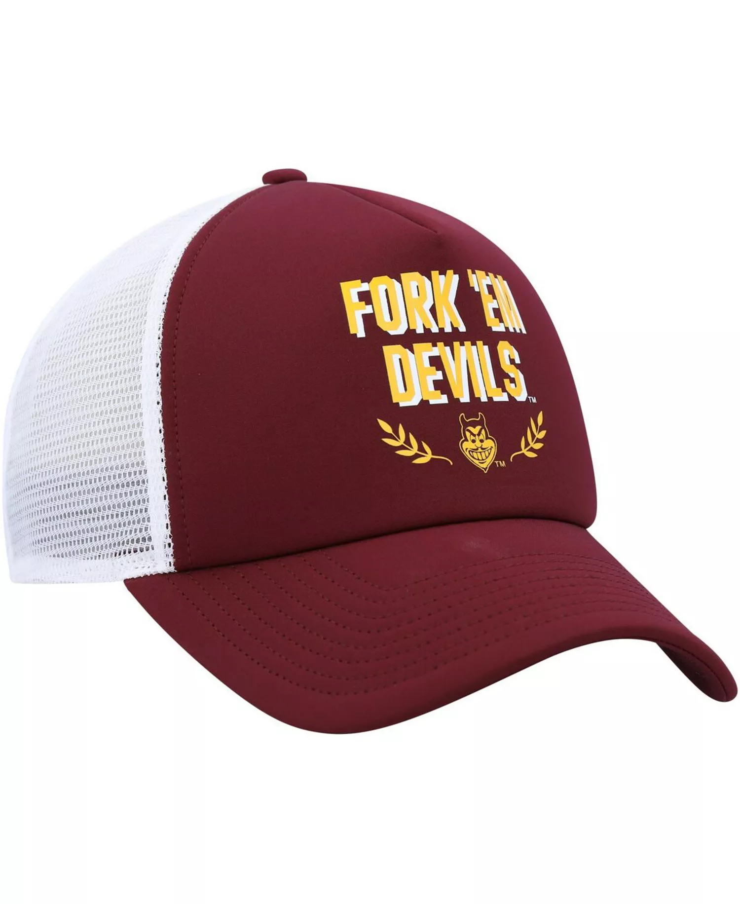 Men's Maroon Arizona State Sun Devils Phrase Foam Front Trucker Adjustable Hat - Maroon - One Size Fits All