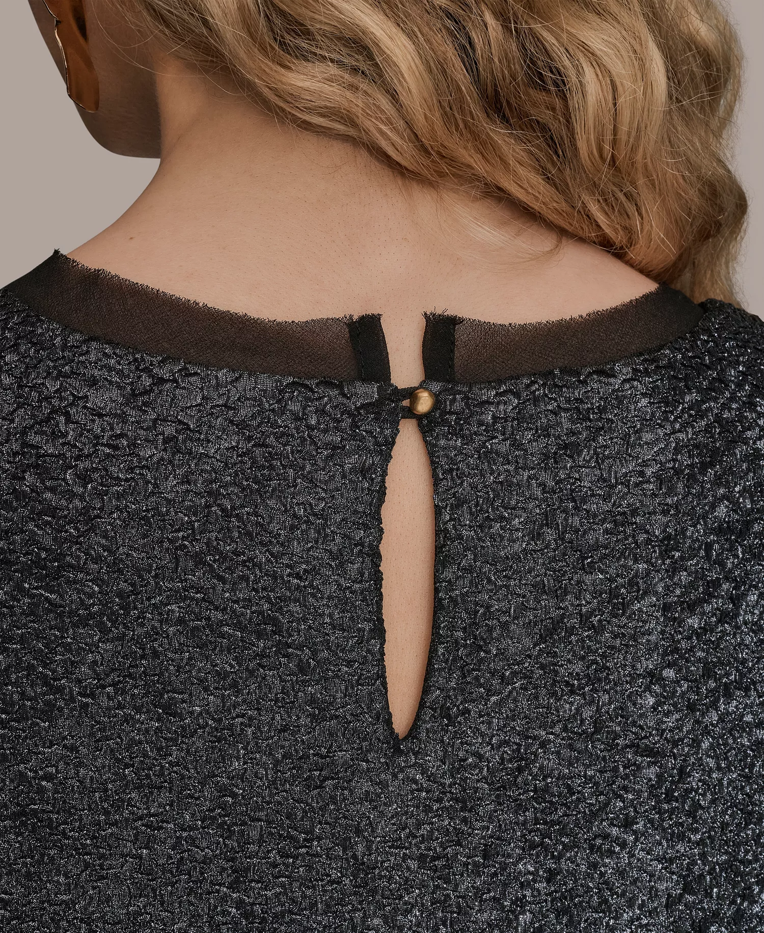 Women's Sleeveless Top - Black Iridescent - L