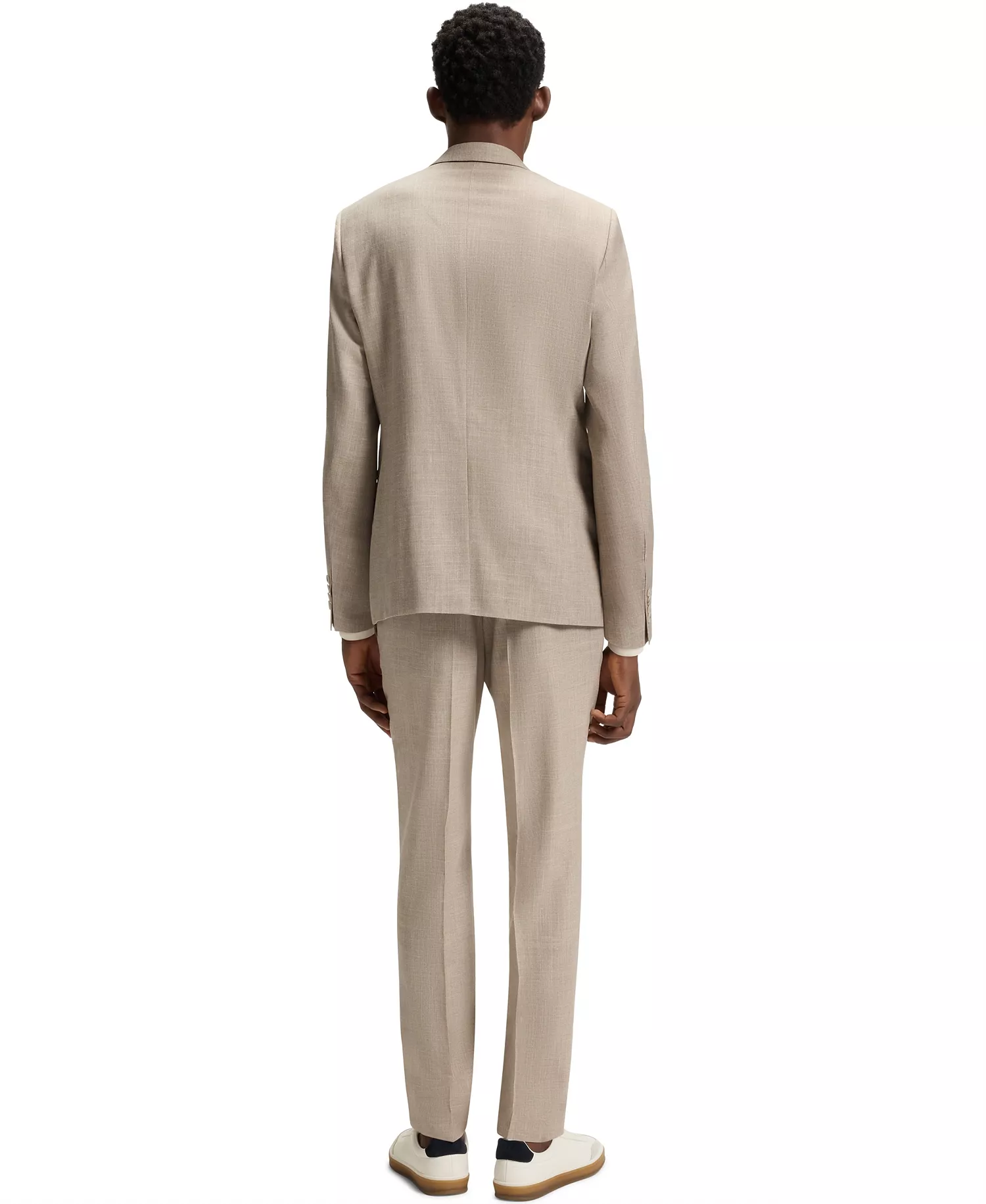 BECKHAM x BOSS Men's Two-Piece Slim-Fit Suit - Open Beige - 36R