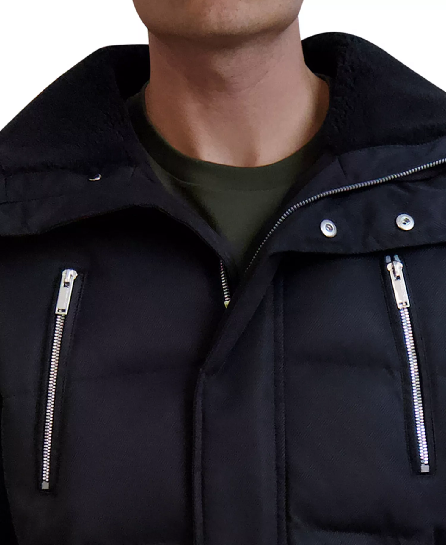 Men's Heavyweight Quilted Parka - Black - 2XL