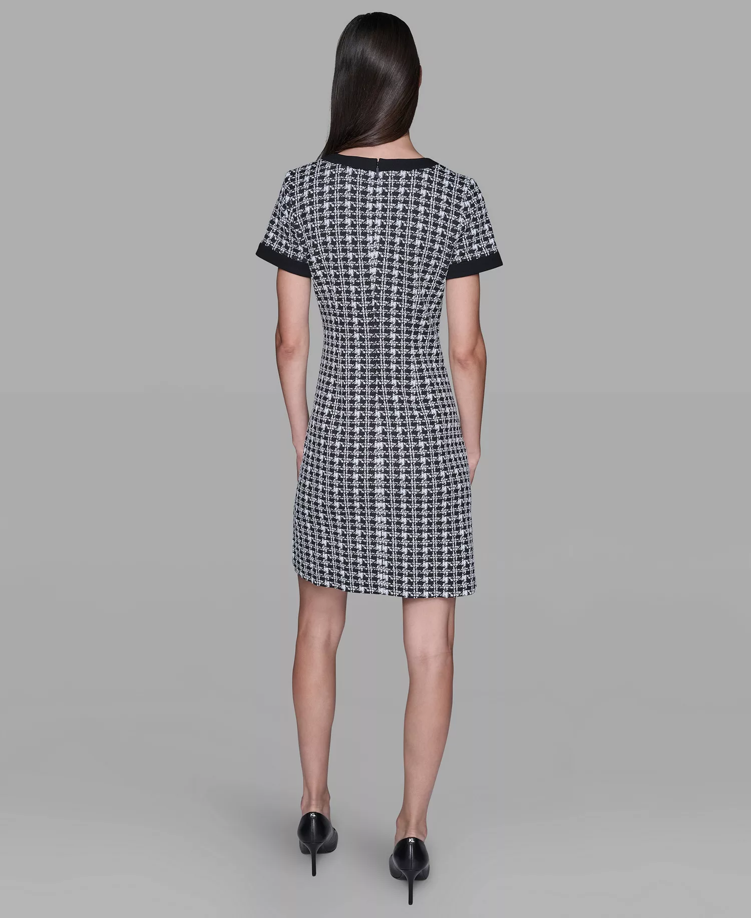 Women's Square-Neck Dress - Black - 10