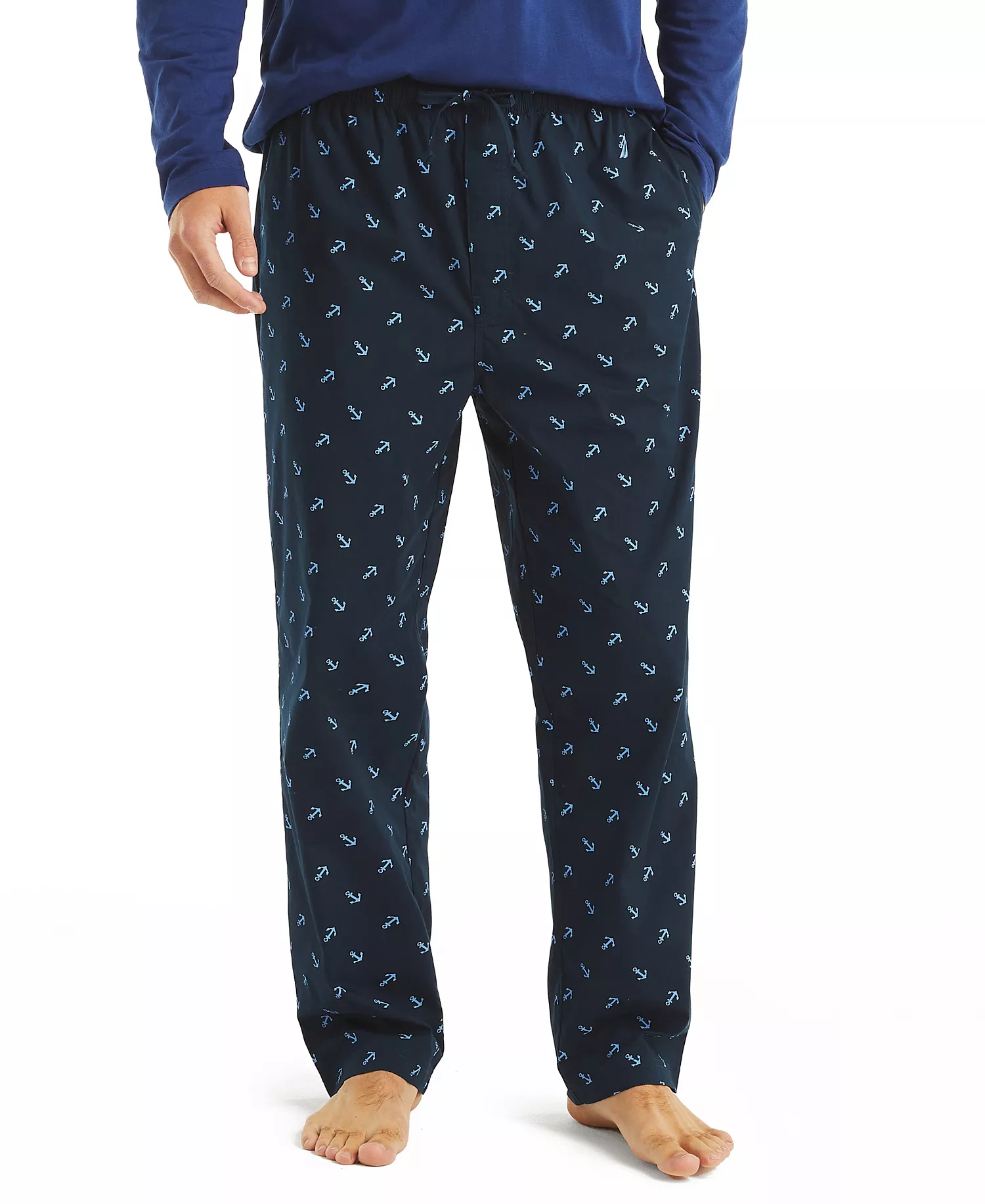 Men's Crafted Printed Poplin Sleep Pant - Maritime Navy - L