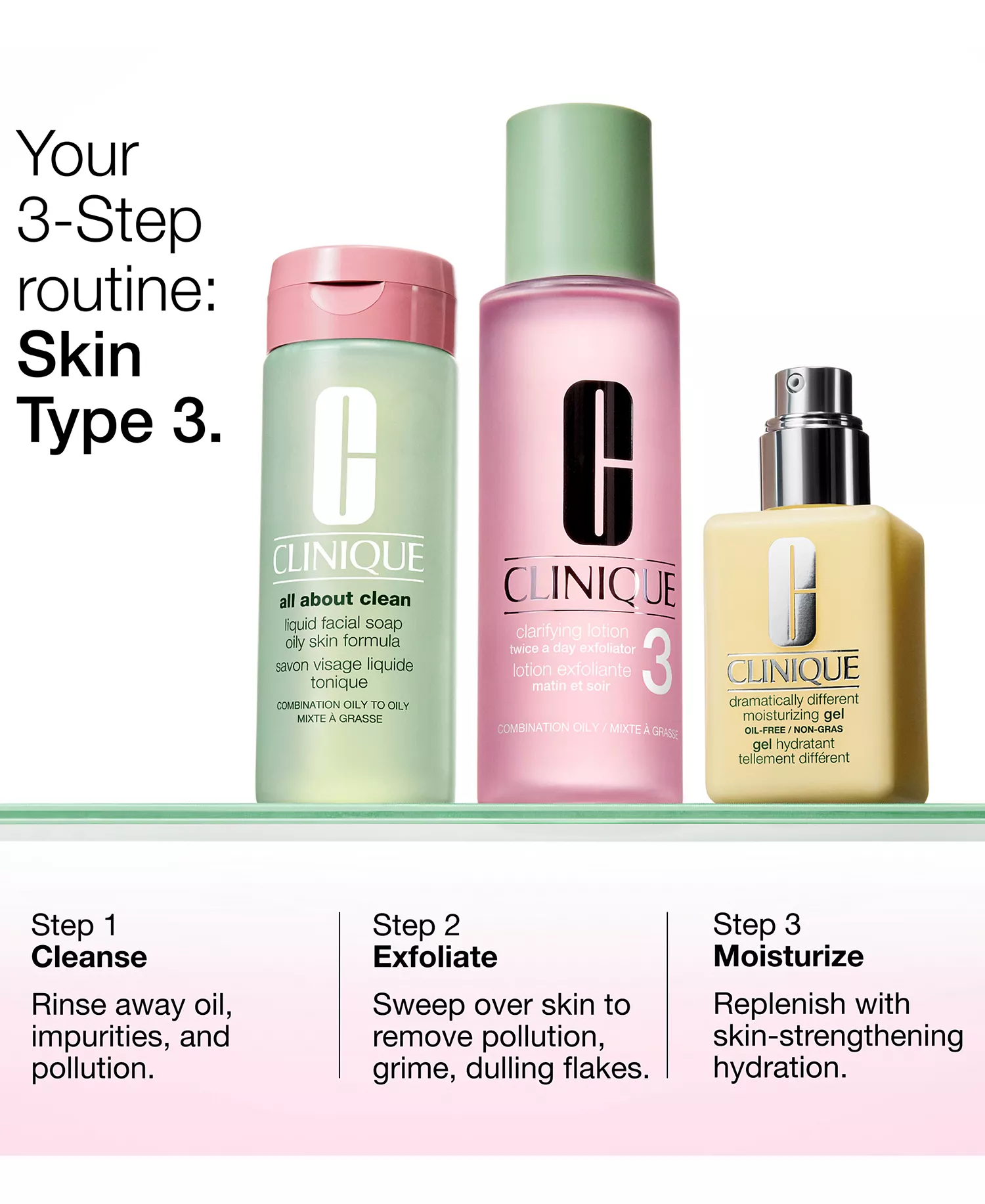 3-Pc. Healthy Skin Routine: Mini 3-Step Skincare Set For Combination Oily Skin  - No Color - No Size
