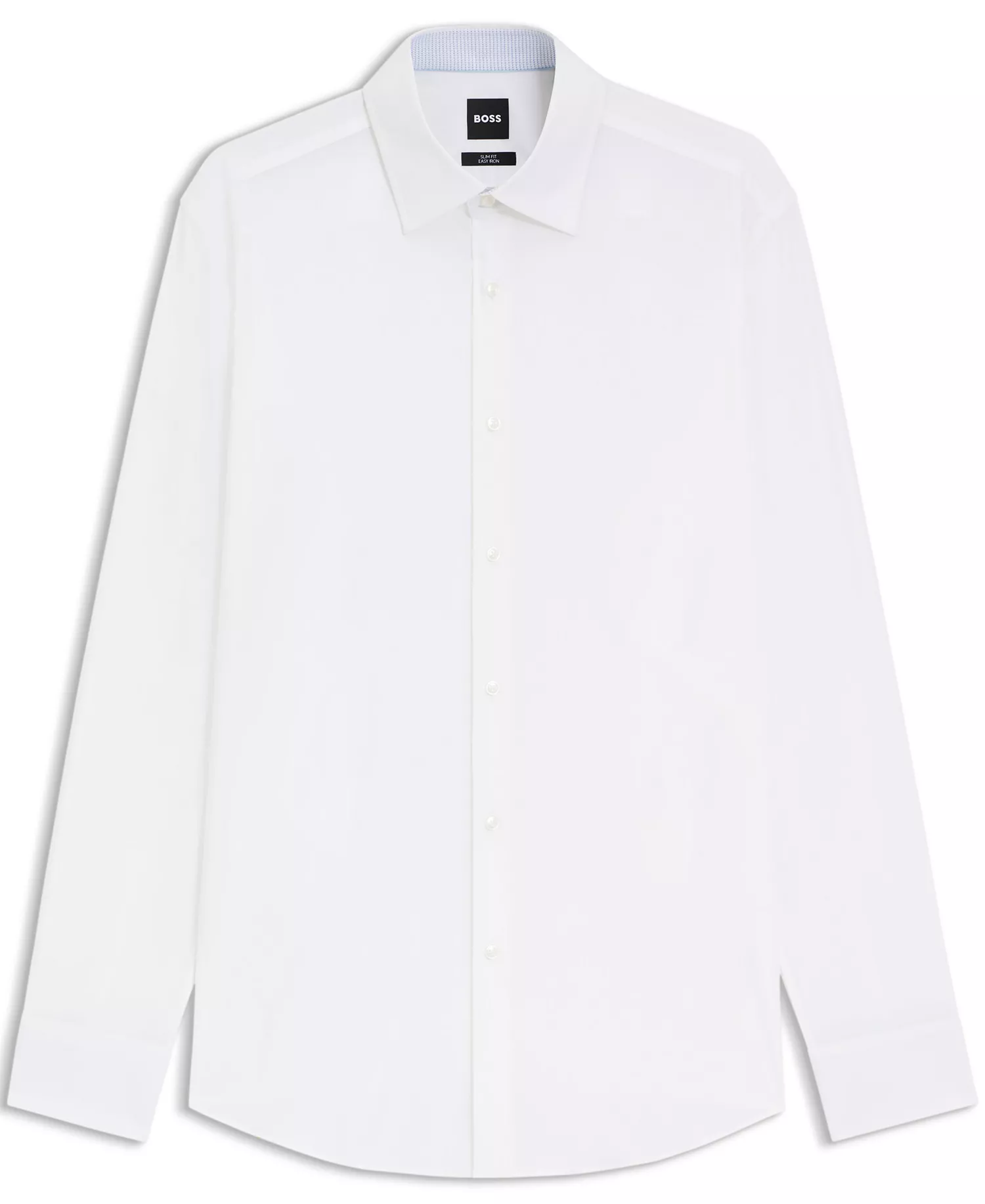 Men's Easy-Iron Stretch-Cotton Poplin Slim-Fit Dress Shirt - White - 14.5