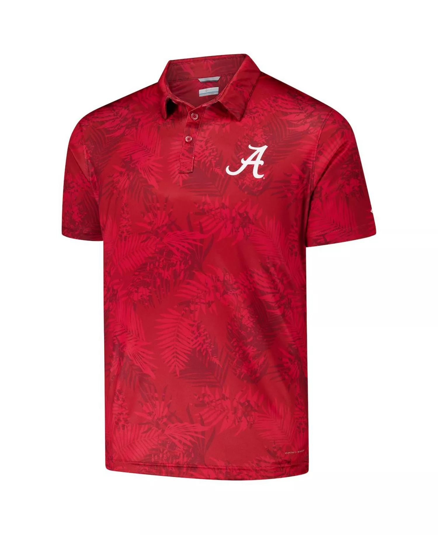 Men's Crimson Alabama Crimson Tide PFG Super Terminal Tackle Omni-Shade Bangalow's Polo Shirt - Crimson - L