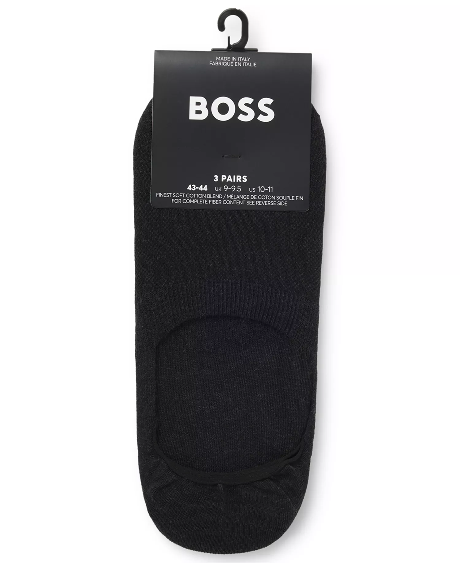 Men's Low-Cut Socks, 3-Pack - Charcoal - 10-11