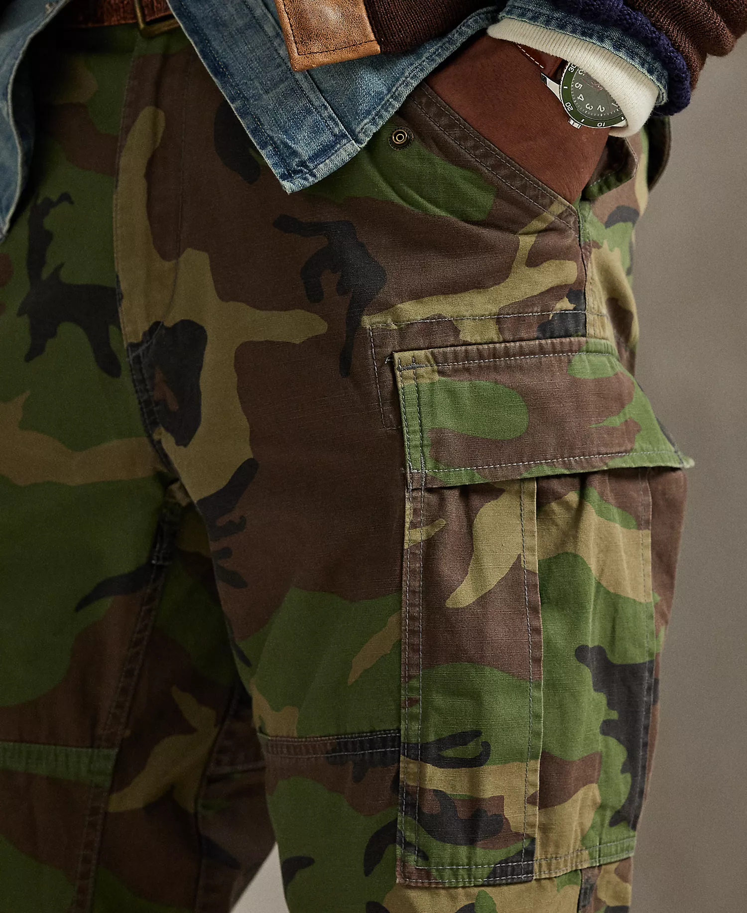 Men's Classic Fit Camo Canvas Cargo Pants - Surplus Camo - 30x30