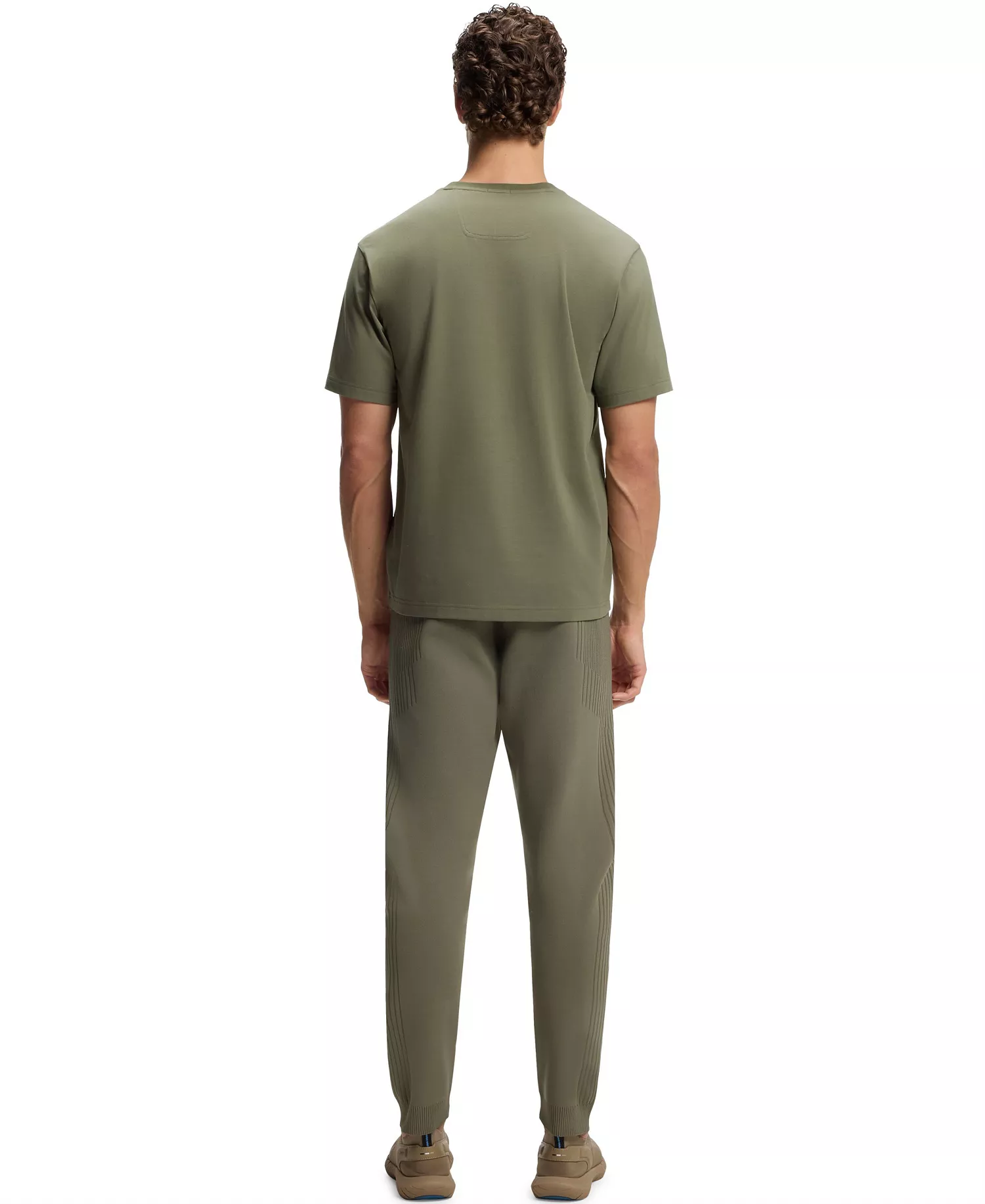 Men's Stretch Cotton Relaxed-Fit T-Shirt - Dark Beige - 2XL