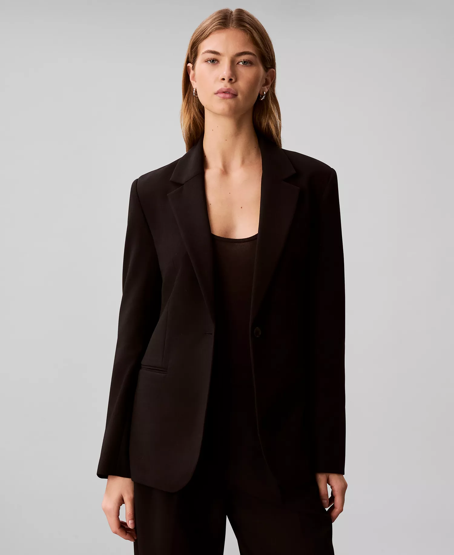 Women's Notch Lapel Cinched Blazer - Black Arch - 10
