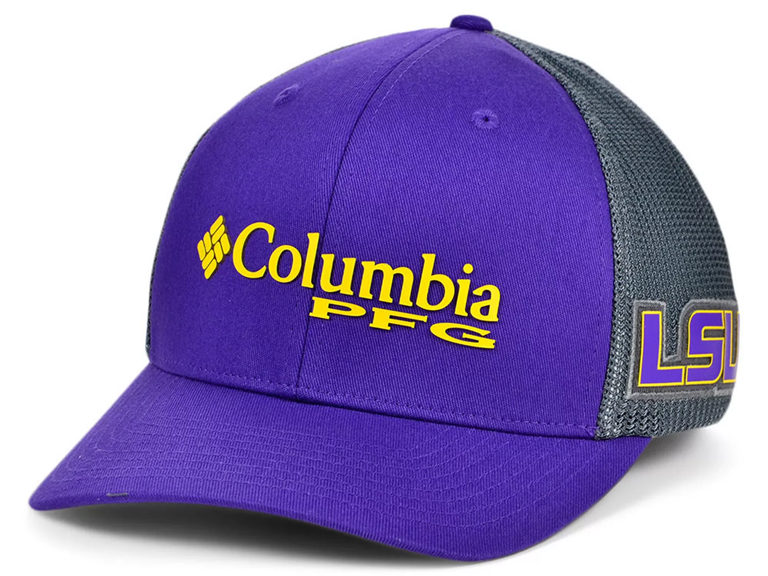 LSU Tigers PFG Trucker Cap - Purple/Charcoal - Adjustable