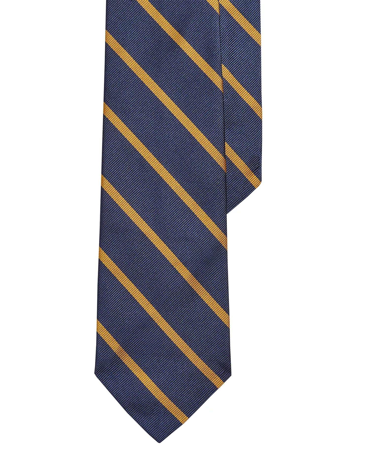 Men's Striped Silk Tie - Navy/gold - No Size