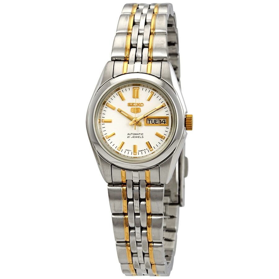 Seiko Series 5 Automatic White Dial Ladies Watch
