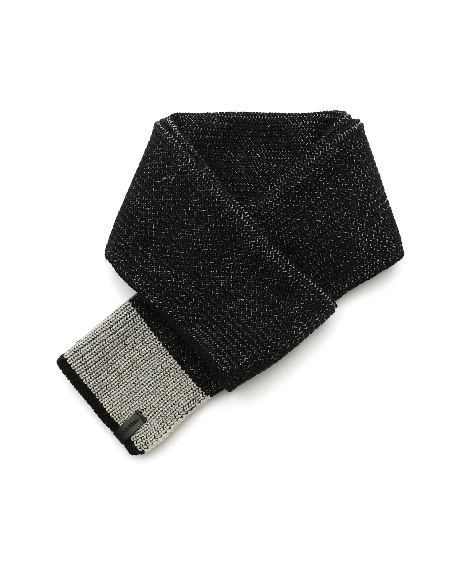 Men's Color Blocked Fisherman Scarf - Black - OS