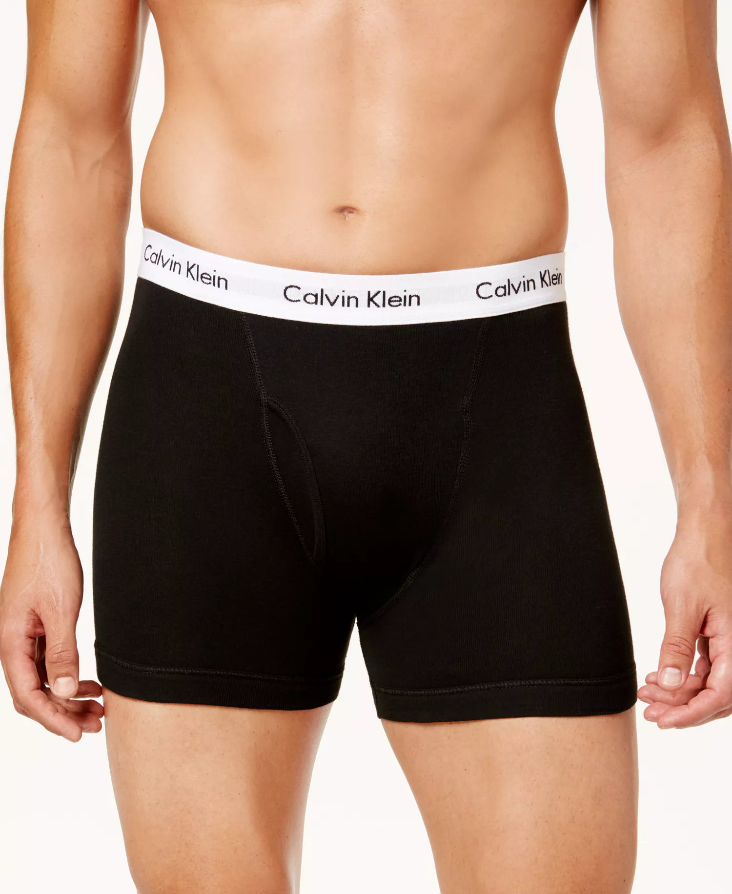 Men's Underwear Cotton Classics Multi-Packs, Created for Macy's - All Black/Black With White Waistband - L
