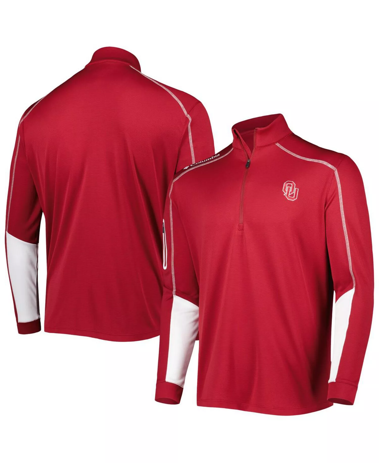 Men's Crimson Oklahoma Sooners Shotgun 2.0 Omni-Wick Quarter-Zip Jacket - Crimson - 2XL