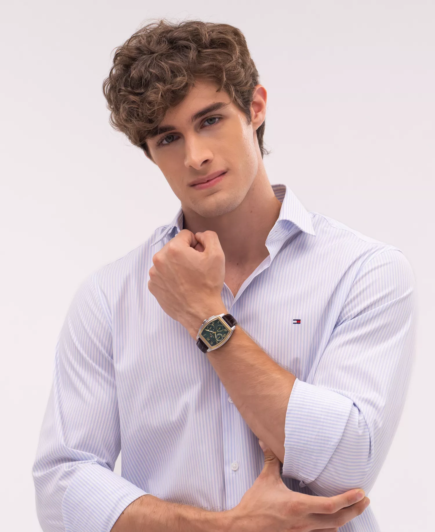Men's Multifunction Dark Brown Leather Bracelet Watch, 36mm - Dark Brown - NO SIZE