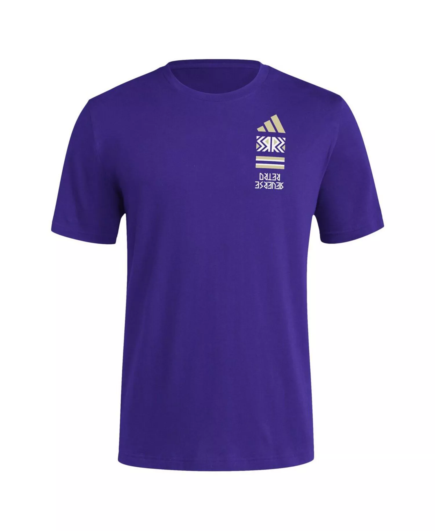 Men's Purple Washington Huskies Reverse Retro Baseball 2 Hit T-Shirt - Purple - 2XL