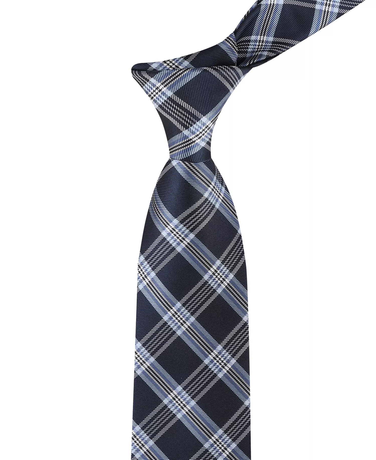 Men's Windsor Plaid Tie - Light Blue - ONE SIZE