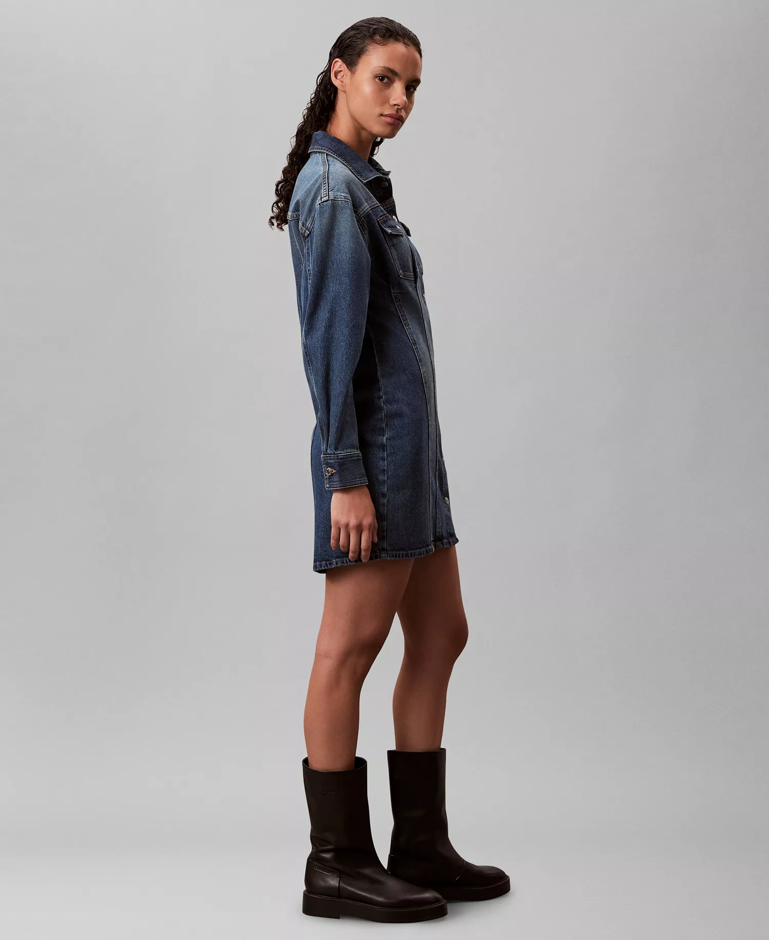 Women's Long-Sleeve Mini Dress - Cold Springs - L