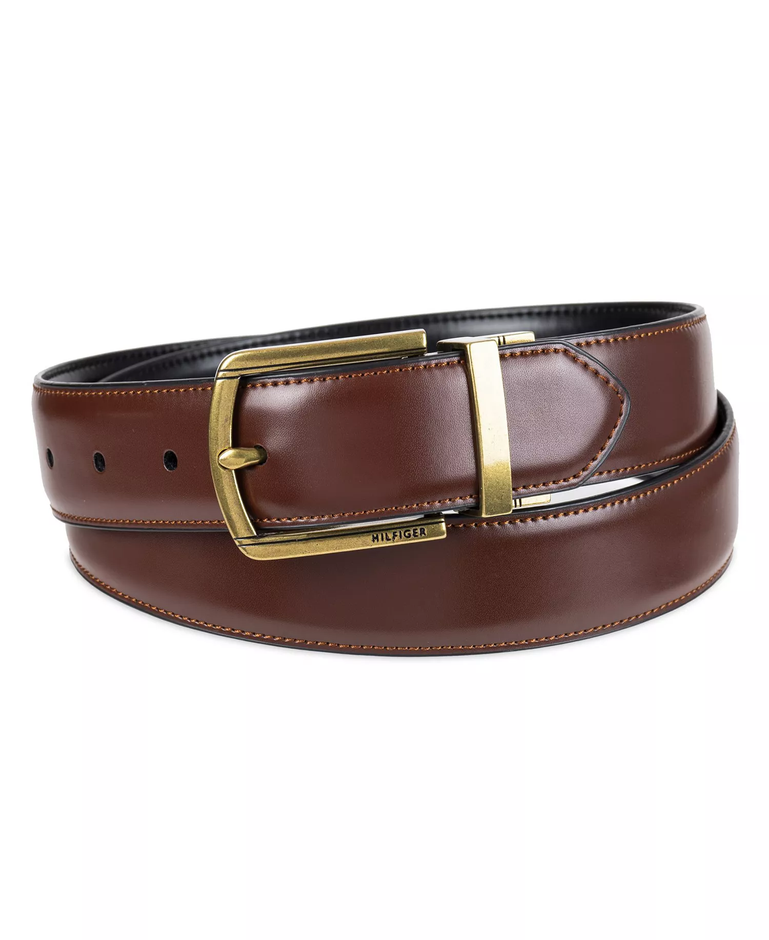 Men's Reversible Textured Stretch Casual Belt, Created for Macy's  - Black/Brown - L (38-40)