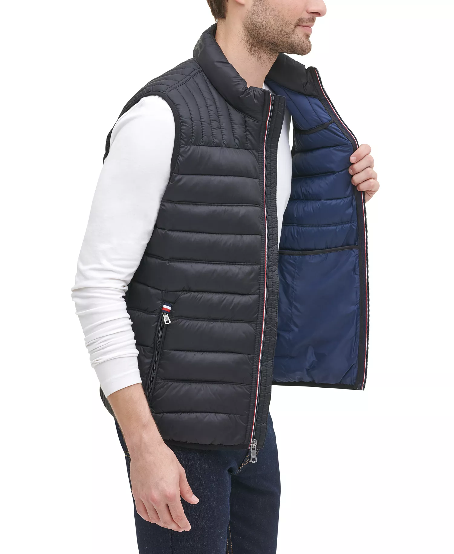 Men's Quilted Vest - Black - 2XL