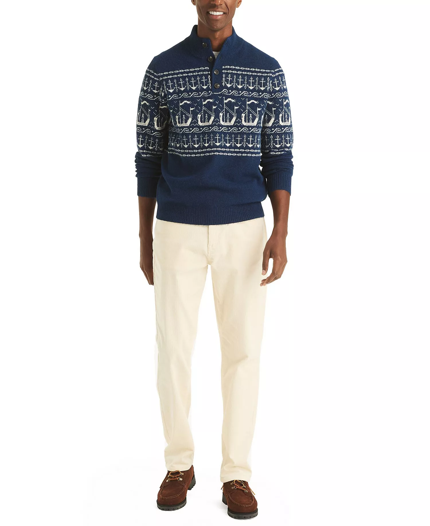 Men's Straight-Fit Corduroy 5 Pocket Pants - Natural - 32 - 30