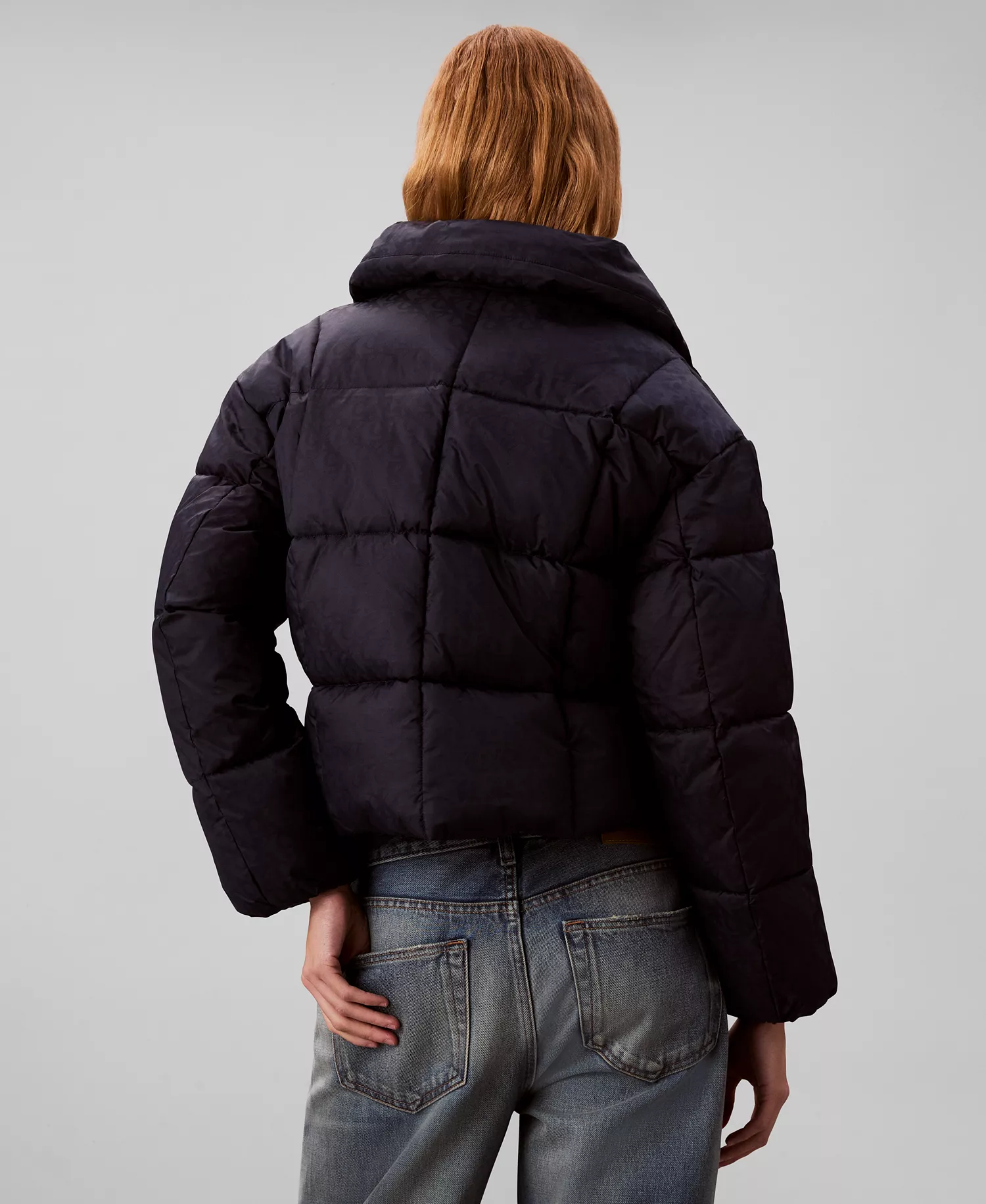 Women's Monogram Puffer Long-Sleeve Jacket - Monogram Blue - L