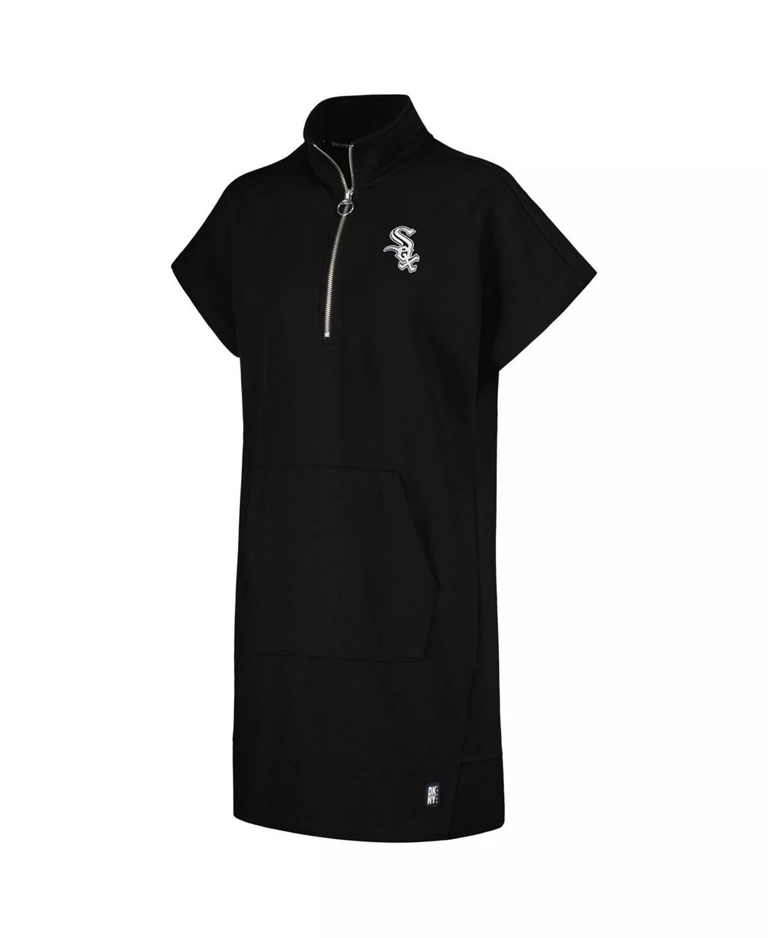 Women's Black Chicago White Sox Emily Quarter-Zip Sneaker Dress - Black - L