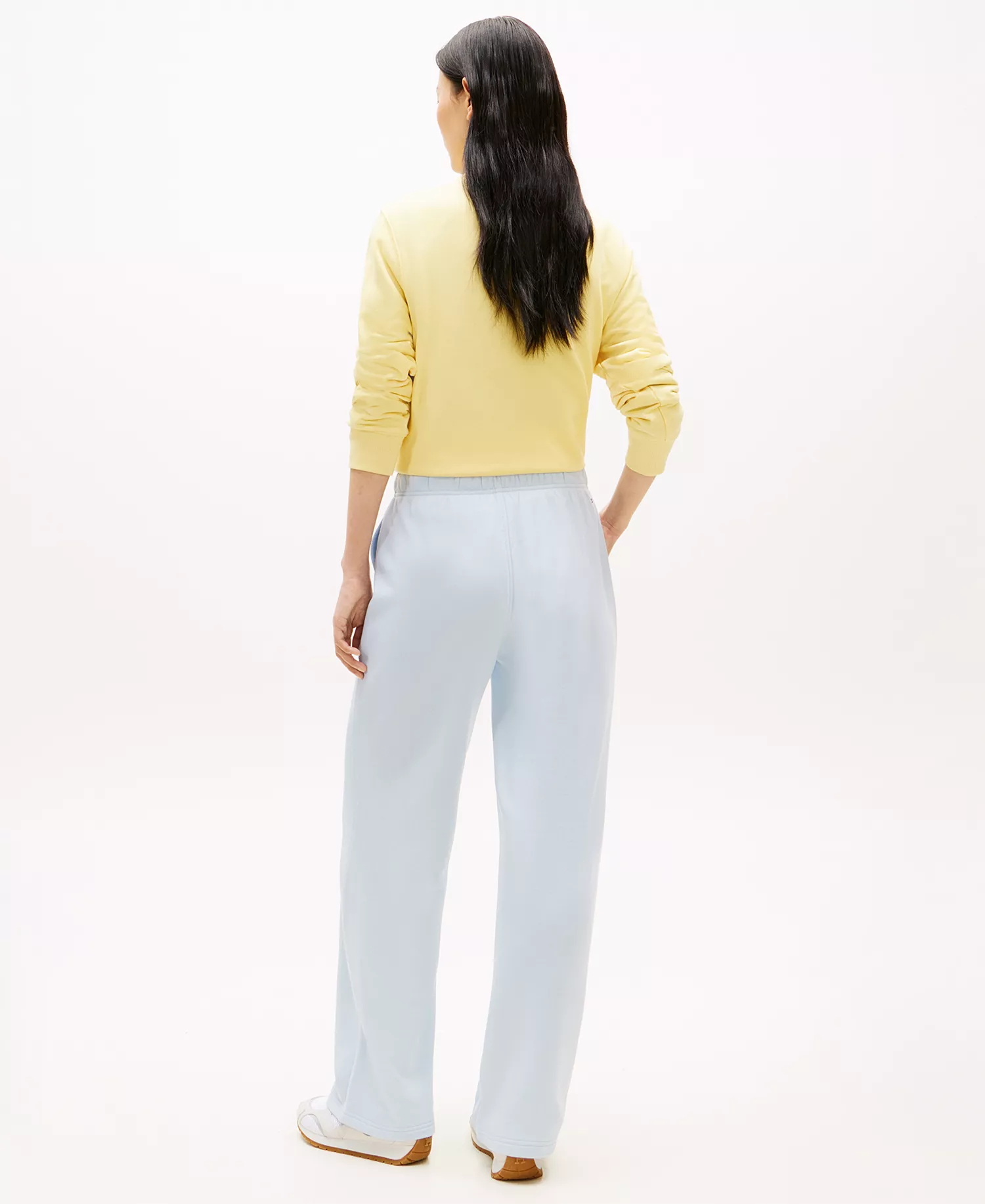 Women's Wide-Leg Track Pants - Breezy Blue - L
