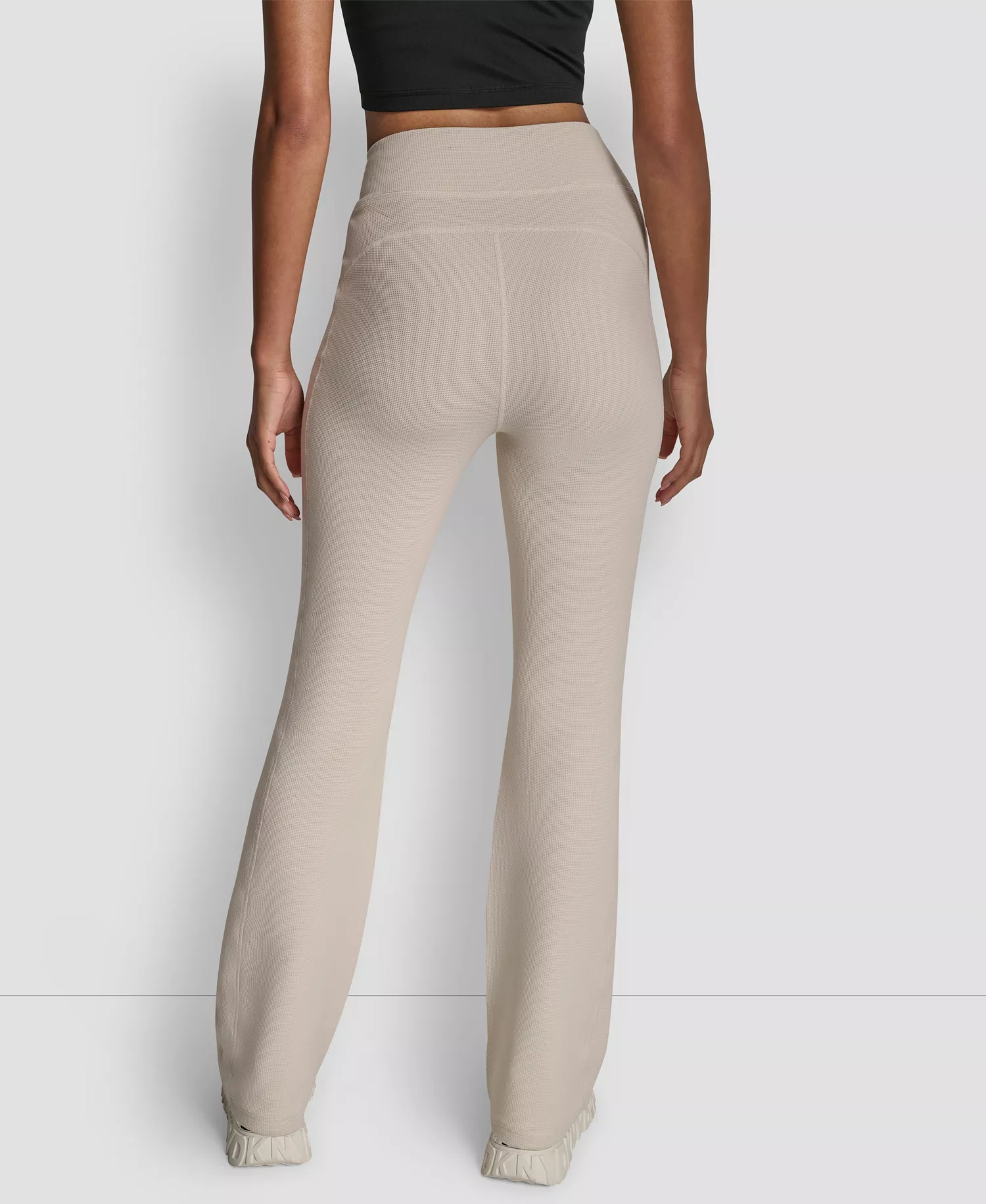 Women's Thermal High Waist Flare Pants - Blonde - L