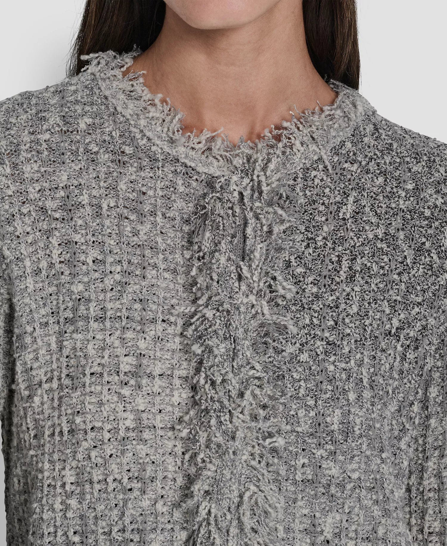 Petite Long-Sleeve Cardigan - Storm Gray Heather - PL