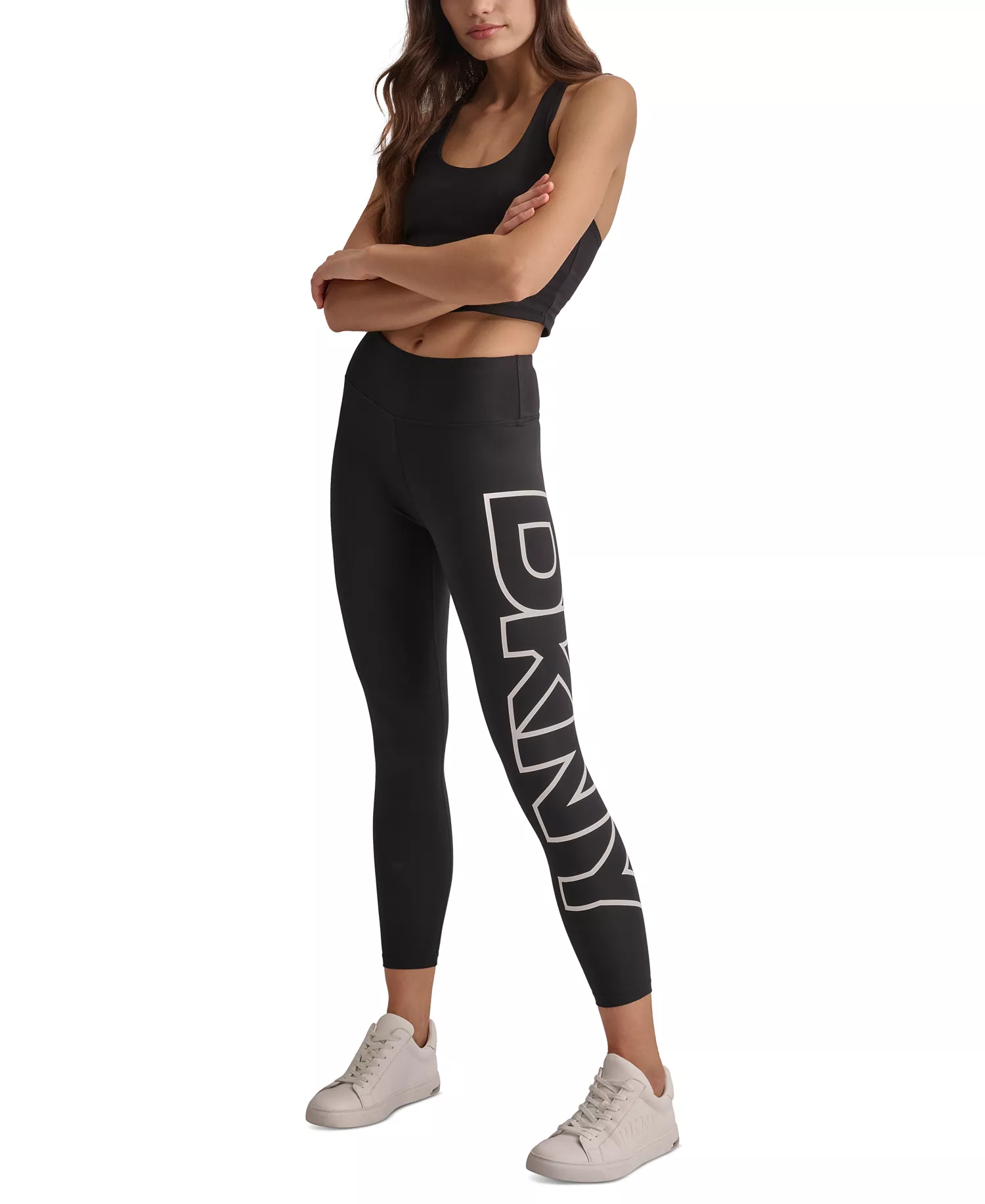 Women's High-Rise Logo Graphic 7/8 Leggings - Blk/wht - L