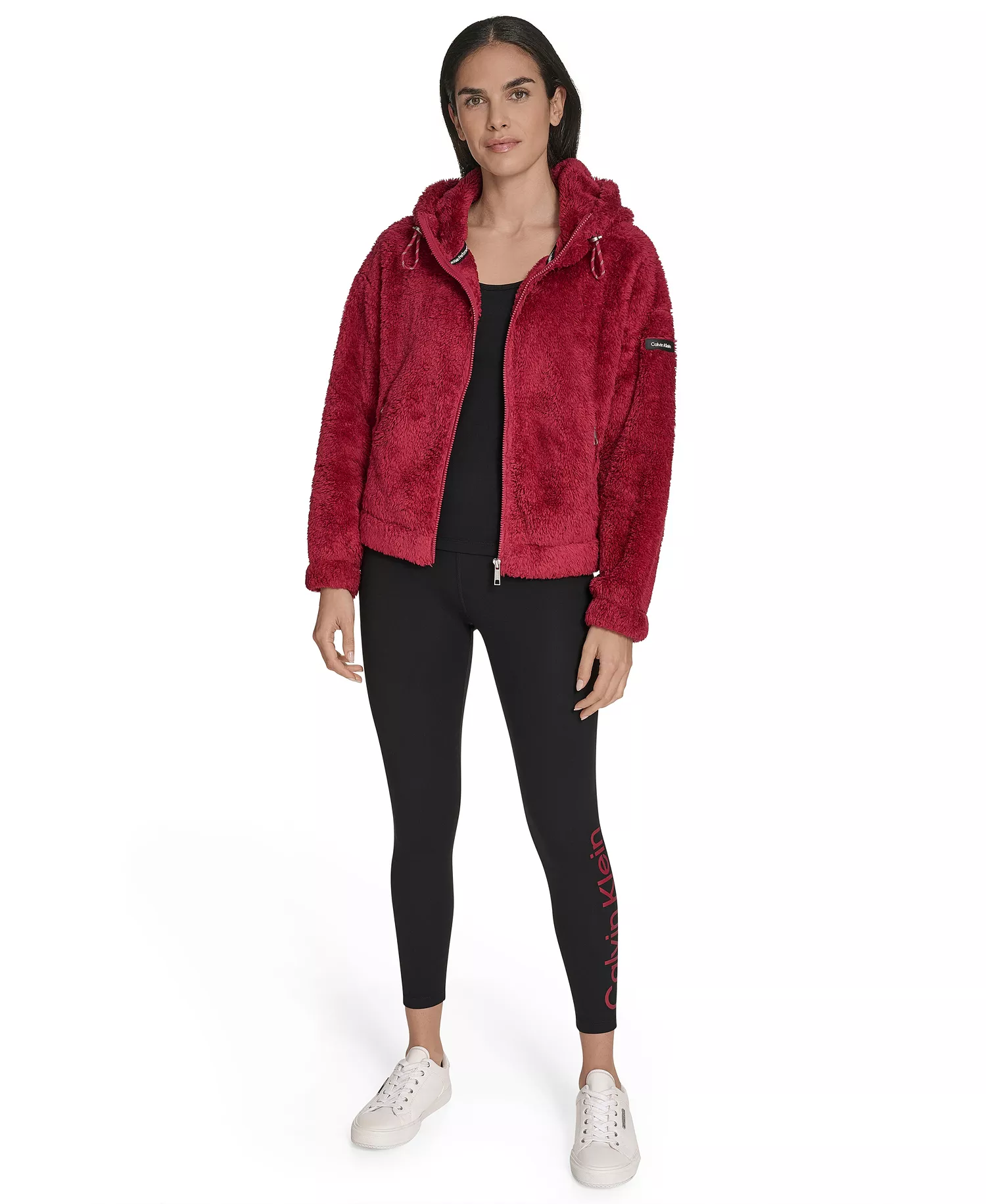 Women's Performance Oversized Hooded Sherpa Jacket - Blue Surf - 2XL