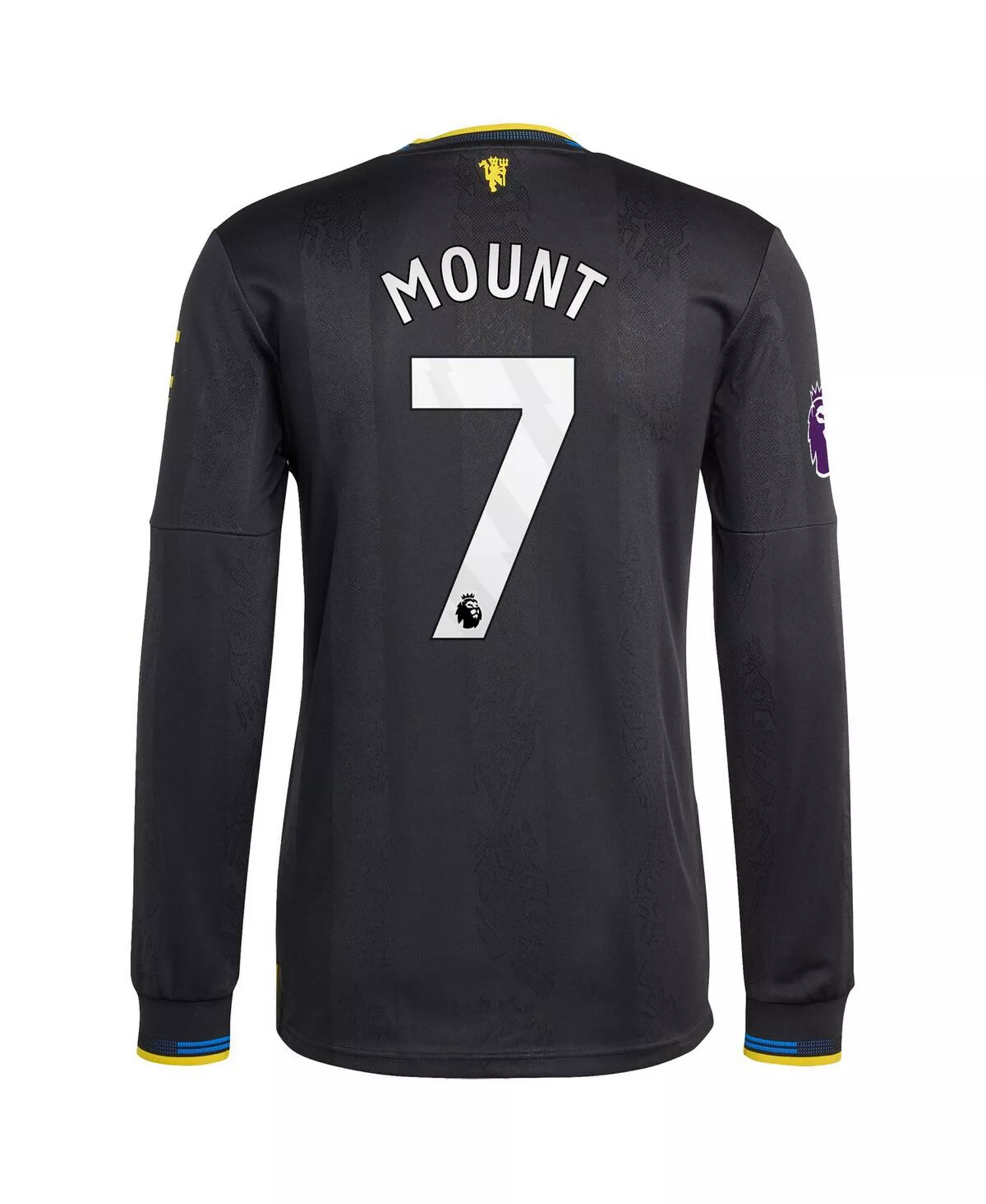 Men's Mason Mount Black Manchester United 2025/26 Third Authentic Long Sleeve Player Jersey - Black - L