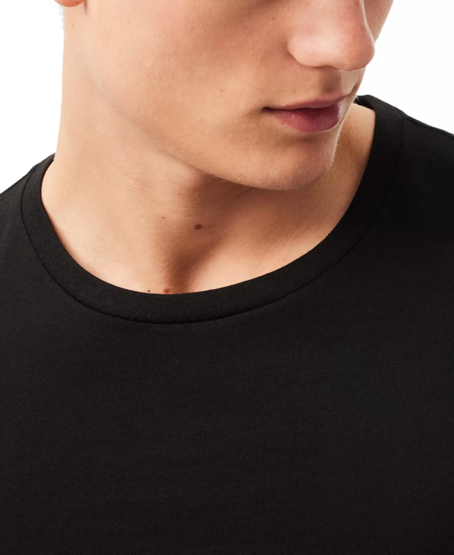 Men's 3-Pack Slim-Fit Crewneck Undershirts - BLACK - L