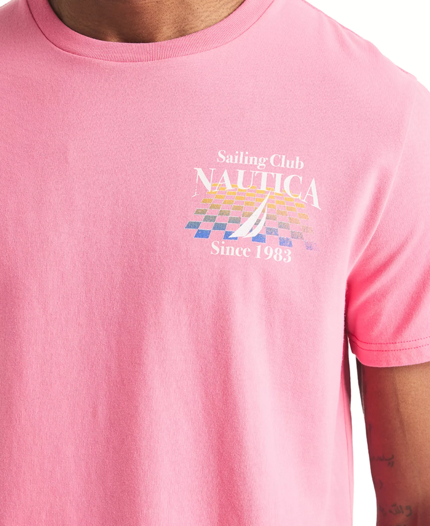 Men's Sailing Club Classic-Fit Graphic T-Shirt - Pink Lemonade - 2XL