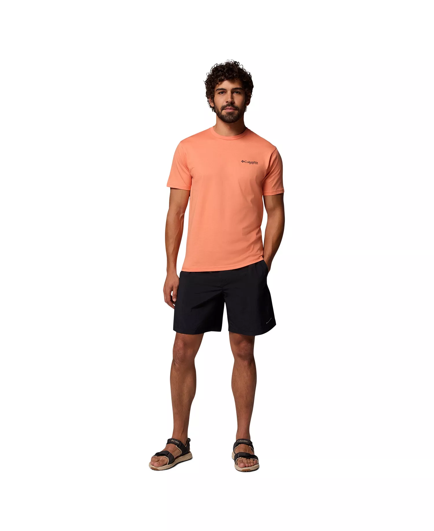 Men's Marlow Graphic T-Shirt - Bright peach - L