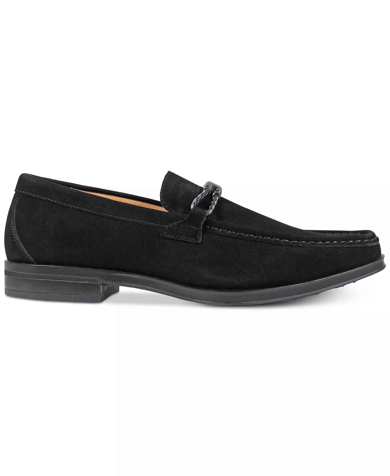 Men's Neville Moc-Toe Slip-On Loafers - Black - 10 - Medium