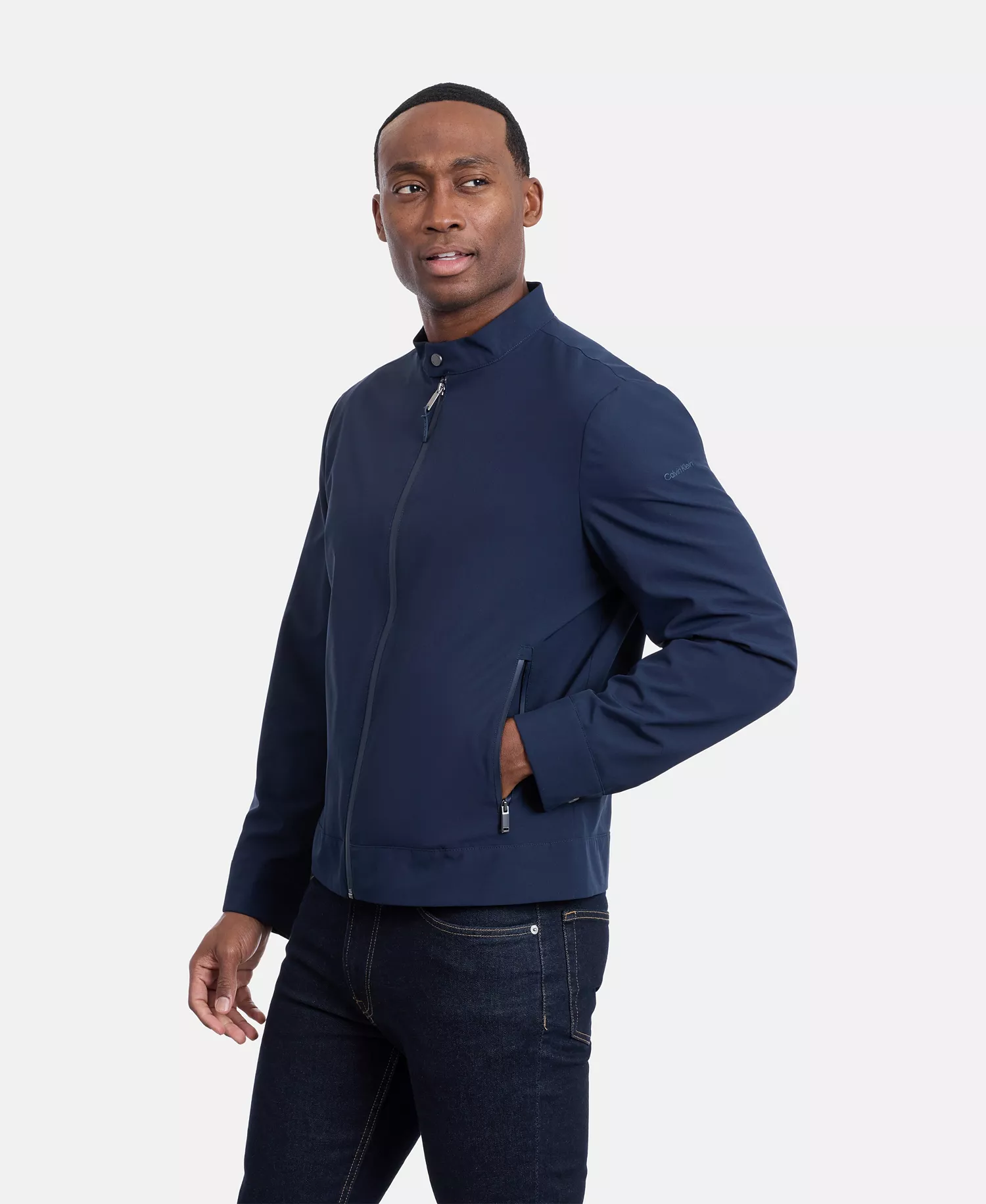 Men's Mesh-Lined Golf Jacket - Dark Sapphire - S