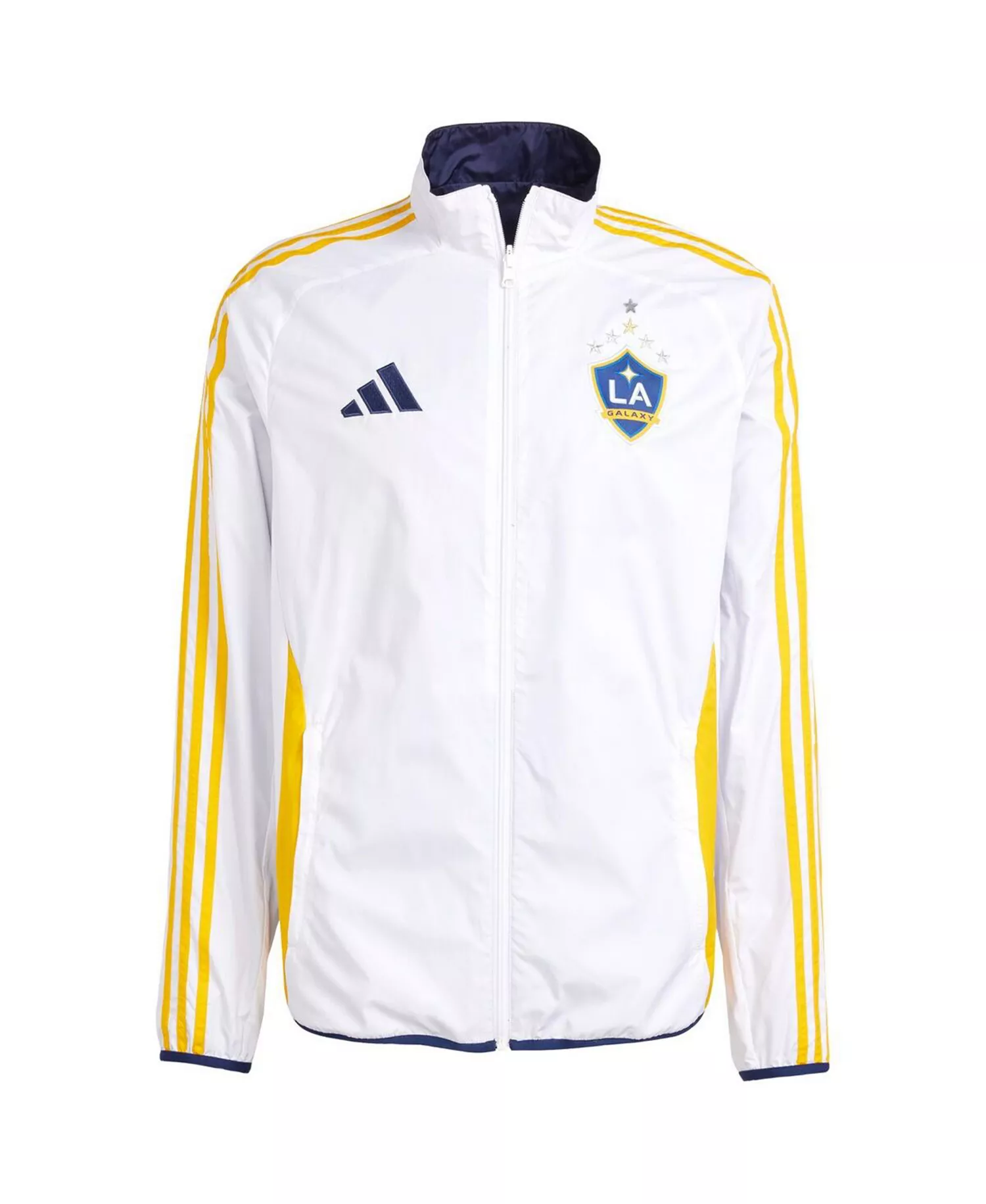 Men's White/Navy LA Galaxy 2025 Anthem Reversible Full-Zip Jacket - White, Navy - 2XL