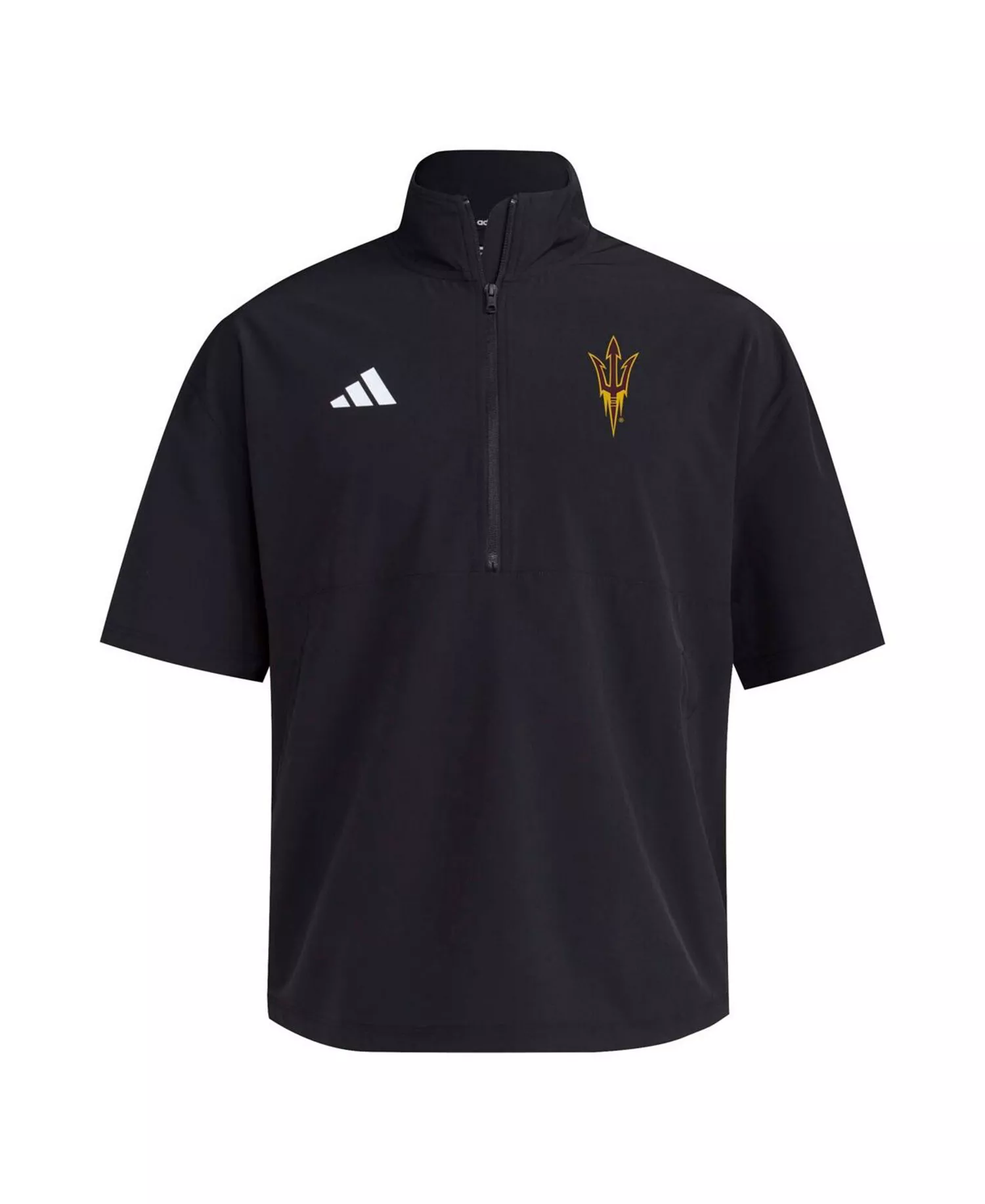 Men's Black Arizona State Sun Devils 2024 Half-Zip Short Sleeve Training Jacket - Black - M