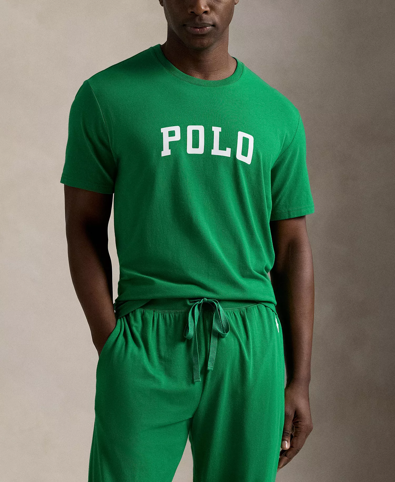 Men's Crewneck Pajama T-Shirt - Billiard/White Logo - L