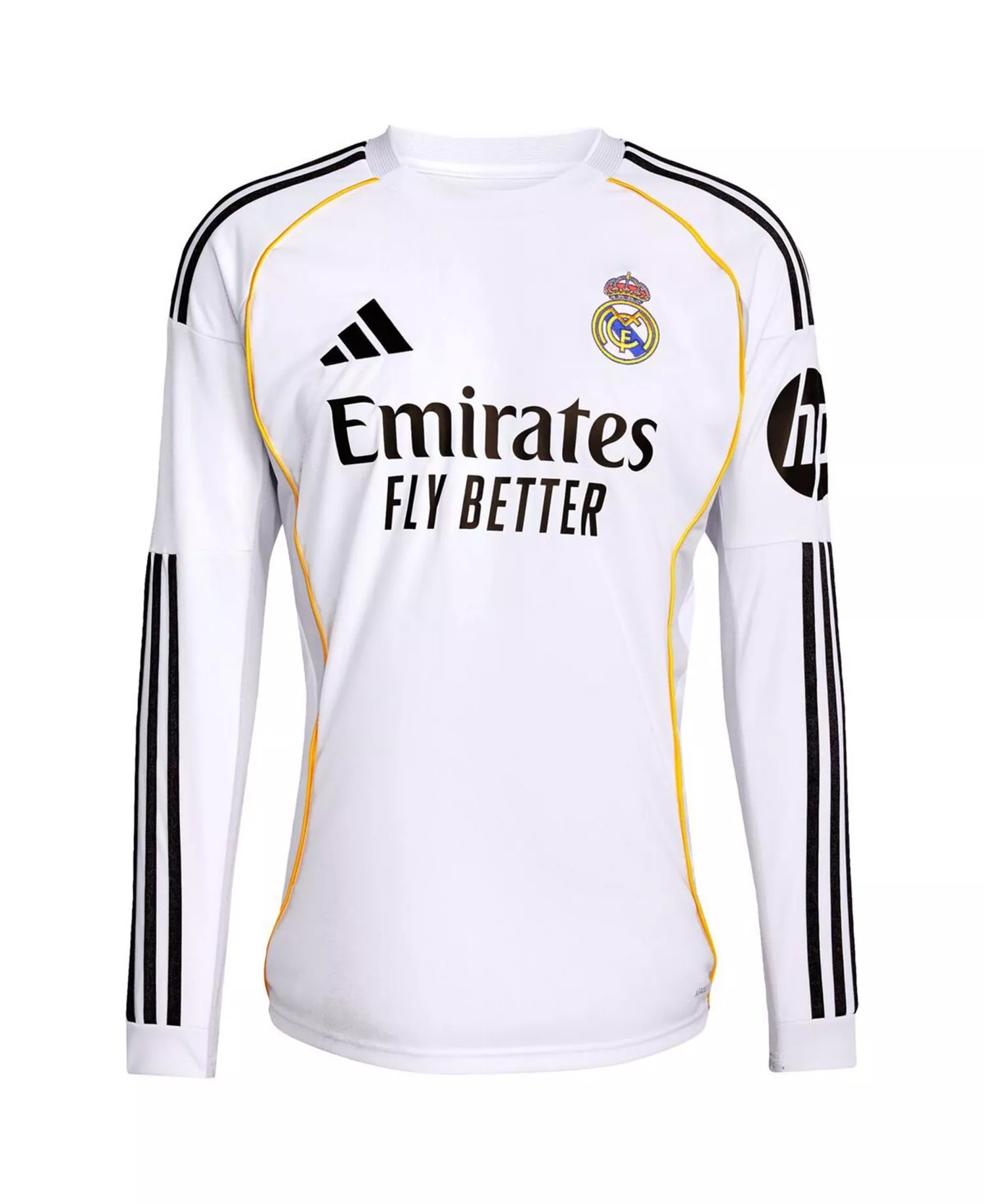 Men's Jude Bellingham White Real Madrid 2025/26 Home Replica Long Sleeve Jersey - White - 2XL